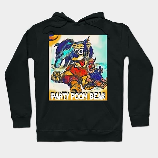 Party Pooh Hoodie by Lawless Illusions 